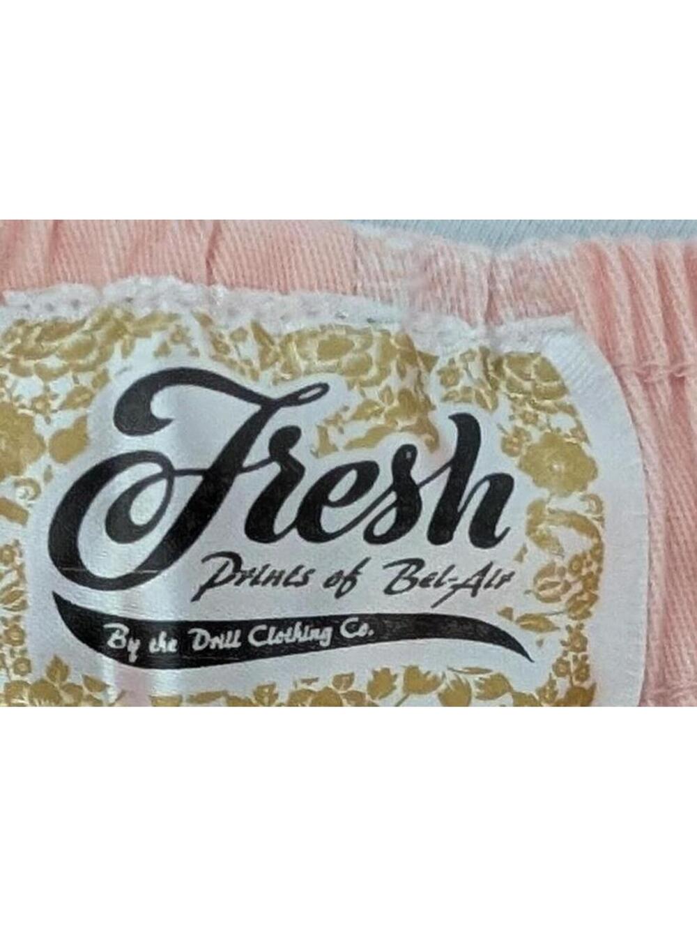 2000's Fresh Prints of Bel-Air Stretch Twill Pink Palm Print Surf Beach Shorts - Picture 4 of 6